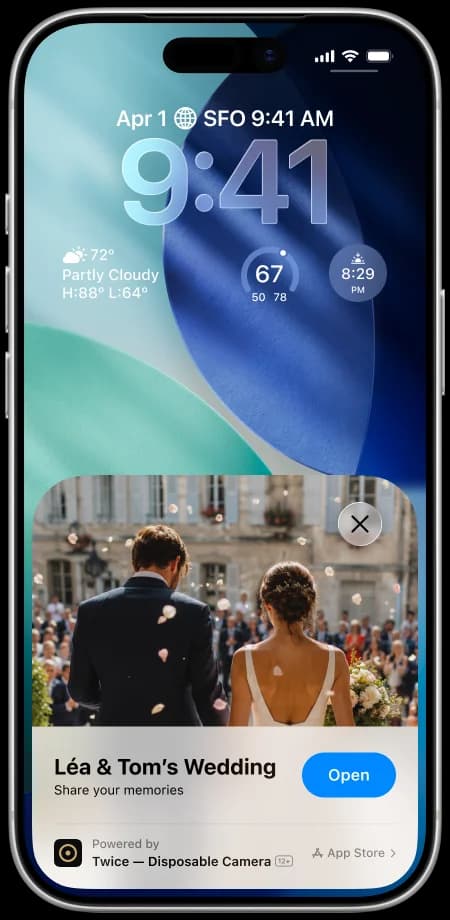 On scanne le QR : l'appareil photo s'ouvre, sans rien installer